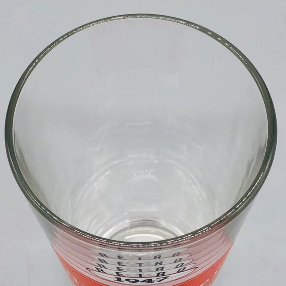 Budweiser glass cup draught beer clear bar wear red 6" READ - Picture 2 of 5